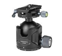 54mm Large Ball Diameter Camera Tripod Head Low Center Ballhead and Fluid 360 Degree Rotation Damping Control Camera Ball Mount