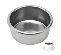 54mm Stainless Steel Coffee Filter Basket, Metal Coffee Filter for Portafilter Machines, Porous Double Cup Design, Paperless & Permanently Reusable