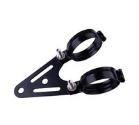 54mm Universal Motorcycle Headlight Mount Bracket Front Fork Head Lamp Holder Kit Black Light Tube Clamp Fog Light Bracket