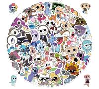 54pcs Dandy's World Stickers,Cartoon Character Stickers Pack，Waterproof Vinyl Decals for Teens Adults Birthday Party Decorations Supplies and Laptop, Water Bottle, Skateboard, Phone Case, Bike
