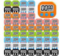 54Pcs Kitchen Timer Bulk with Small Magnetic Backing Stand Liubeili Digital Timers Alarm Clock LCD Display Electronic for Classroom, Teacher, Toothbrush, Exercise, Oven, Baking