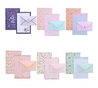 54PCS Letter Writing Set,36 Writing Paper and 18 Envelopes, Animal Flower Themed Lined Letter Writing Paper, Aesthetic Writing for Wedding Invitations, Greeting Cards, Love Letters, Gifts