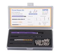 54PCS Metric Thread Repair Kit, 304 Stainless Steel Thread Repair Insert Kit, Complete Installation Tool Set with Drill Bit Tap and Inserts for Aluminum Automotive