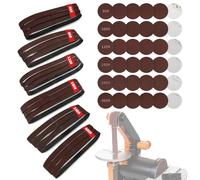 54PCS Sanding Belts and Discs Combo Kit - 18PCS 1x30 Sanding Belts & 36PCS 5 inch PSA Sanding Discs - Assorted Grits - Fits 1x30 Belt Sander & 5” Disc Sander - Aluminum Oxide Heavy Duty Finish