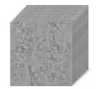 54PCS Self Adhesive Floor Planks, Peel and Stick Vinyl Flooring Square Tiles Cover 5.02m², Stone Effect/Marble Look Waterproof Floor Stickers for Kitchen, Living Room, Easy DIY (Concrete Ash Grey)