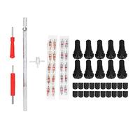 54Pcs Tire Valve Stem Installation Tool Remover Installer Kit Repair Puller Car Plug Heavy Duty Steel Construction Non Slip Knurled Handle Design for All Standard Spools
