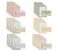 54PCS Writing Paper and Envelopes, 6 Different Pattern Letter Writing Set, Unique Animals Design 36Pcs Letter Writing Paper and 18Pcs Envelopes for Letters, Poetry, Invitations & Thank You Cards