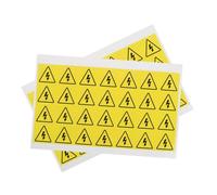 54pcs Yellow Triangle Safety Warning Sticker 4x4cm Self-adhesive
