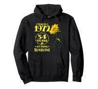 54th Birthday 54 Years of Sunshine Sunflower Lover Born 1972 Pullover Hoodie