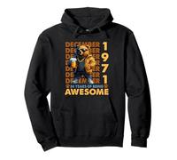 54th Birthday Bear Legends December 1971 54 Years Old Mens Pullover Hoodie