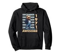 54th Birthday Bear Legends December 1971 54 Years Old Mens Pullover Hoodie