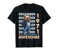 54th Birthday Bear Legends December 1971 54 Years Old Mens T-Shirt