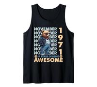 54th Birthday Bear Legends November 1971 54 Years Old Mens Tank Top