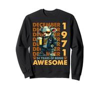 54th Birthday Cow Legends December 1971 54 Years Old Mens Sweatshirt