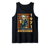 54th Birthday Cow Legends December 1971 54 Years Old Mens Tank Top