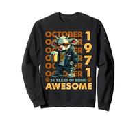 54th Birthday Cow Legends October 1971 54 Years Old Mens Sweatshirt