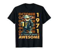 54th Birthday Cow Legends October 1971 54 Years Old Mens T-Shirt