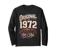 54th Birthday Gift Man Woman Original Vintage 1972 54 Years Long Sleeve T-Shirt