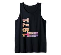 54th Birthday Gift Women hued Born 1971 Turning 54 Year Old Tank Top