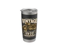 54th Birthday man Gift Motorcycle Motorcyclist Biker 1972 Stainless Steel Insulated Tumbler
