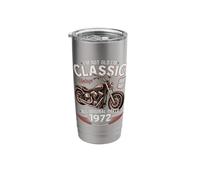 54th Birthday man Gift Motorcycle Motorcyclist Biker 1972 Stainless Steel Insulated Tumbler