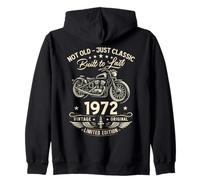 54th birthday man gift motorcycle motorcyclist biker 1972 Zip Hoodie