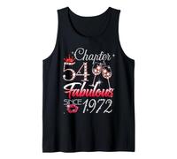 54th Birthday Queen Chapter 54 Fabulous Since 1972 Women Tank Top