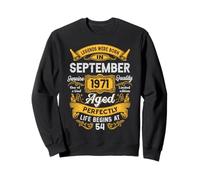54th Birthday Real Legends September 1971 54 Years Old Men Sweatshirt