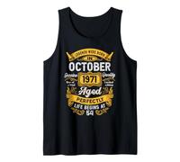 54th Birthday The Real Legends October 1971 54 Years Old Men Tank Top