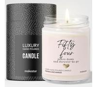 54th Wedding Anniversary Candle Gift - Luxury Soy Wax - Vanilla, Jasmine, Sugared Almond - Makester