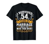 54th Wedding Anniversary Shirt Couples Husband Wife 54 Years T-Shirt