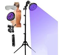 54W Face Tanning Lamp,Comes with Eye Mask and Tripod, Swivel Head 180° Lamp, Height Adjustable 38-79 Inch, Suitable for Antique Bronze Skin
