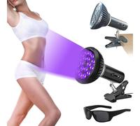 54W Face Tanning Lamp,Tanning Lamp Solarium for Home, All Skin Tones,180 ° Rotation Sun Lamp for Face and Body with Eye Mask, for Antique Bronze Skin with 18Pcs LEDs (Black) (Black)