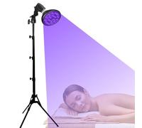 54W Tanning Lamp with Tripod, Face Tanning Lamp, 18 LED 395nm Facial Body Tanning Device, Adjustable Height,Home Sunbathing Self Tanning Device, for Antique Bronze Skin