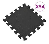 54x Floor Mat 4.86㎡ EVA Foam Black Home Exercise Equipment Puzzle Tile vidaXL