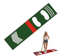 54x12inch Baseball Batting Mat, Non-Slip PU Training Pad for Hitting Practice, Shock-Absorbing Outdoor Pitching Mat with Guide, Durable Wear-Resistant Cricket Softball Training Aid (Green)