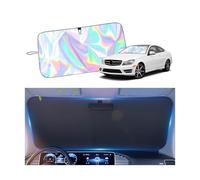 55.12 * 27.56" Windshield Sun Shade Foldable,Upgraded 210T Radium Titanium Silver Car Windshield Cover with Storage Pouch for Automotive Interior Protection,Universal Car Sun Shade (55.12*27.56 inch)