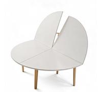 55.1in White Folding Tabletop Extender Portable Round Table for Outdoor Events Dining Gatherings Easy to re Temporary Table Replacement & Lightweight