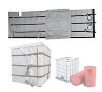 55/275 Gal Oil Drum Electric Heating Jacket, Adjustable 0-120℃, Industrial Grade, Weather Resistant, for IBC Plastic Tanks 200L/55Gal
