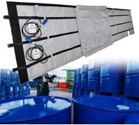 55/275 Gallon Drum Heating Blanket, 0~150℃ Adjustable Oil Drum Heating Belt, IBC Barrel Heater, Oil Drum Electric Heating Machine, Drum Heater with Temperature Controller Grey-275gallon/1000l