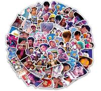 55/60/74/110Pcs Anime Stickers Demon Movie Theme Vinyl Waterproof Decals, Demon Hunters Inspired Character Stickers for Laptop Water Bottle Phone Case DIY Journal Gift for Girls Teens (B-60Pcs)