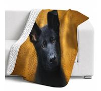 55&60inBlack Puppy Quilted Throw Blanket,Quilt Blanket for Bed Sofa Couch