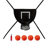 55 65 75 85 Cm Trampoline Basketball Attachment Backyard Basketball Hoop Soft Hoop Set For Kids Trampoline Game Accessory Gym Basketballs Set Garden Activity For Men And Women 12er (Black, 49X36cm)