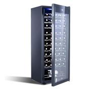 55 Bottle Single Zone Wine Cooler Refrigerator - Freestanding Wine Fridge with Fast Cooling & Low Noise, Ideal for Red/White Wine, Champagne, Beer - Wine Chiller for Home Bar, Kitchen or Cellar Use