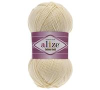 55% Cotton 45% Acrylic Alize Cotton Gold Yarn 1 Skein/Ball 100 gr 360 yds (1-Cream)