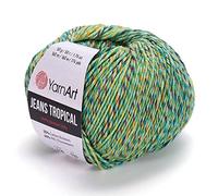 55% Cotton 45% Pac YarnArt Jeans Tropical Multicolor Sport Yarn 1 Skein/Ball 50 gr 174 yds (616)