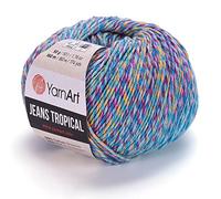 55% Cotton 45% Pac YarnArt Jeans Tropical Multicolor Sport Yarn 1 Skein/Ball 50 gr 174 yds (618)