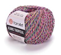55% Cotton 45% Pac YarnArt Jeans Tropical Multicolor Sport Yarn 1 Skein/Ball 50 gr 174 yds (621)