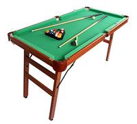 55" Folding Pool Table - Compact Billiard Table with Complete Accessories, Space-Saving Design for Kids & Adults, Includes Cues, Balls, Chalk, Rack & Brush
