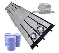 55 Gallon Barrel Heater, Adjustable 0-120℃ Pail Band, Waterproof Oxford Fabric, High Efficiency for Grease Drum, 200L Heating Wrap